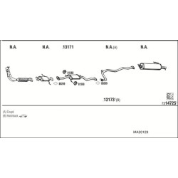 Išmetimo sistema WALKER MA20129