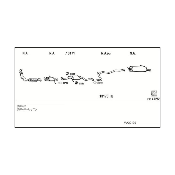 Išmetimo sistema WALKER MA20129