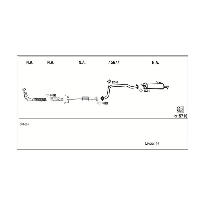 Išmetimo sistema WALKER MA20136