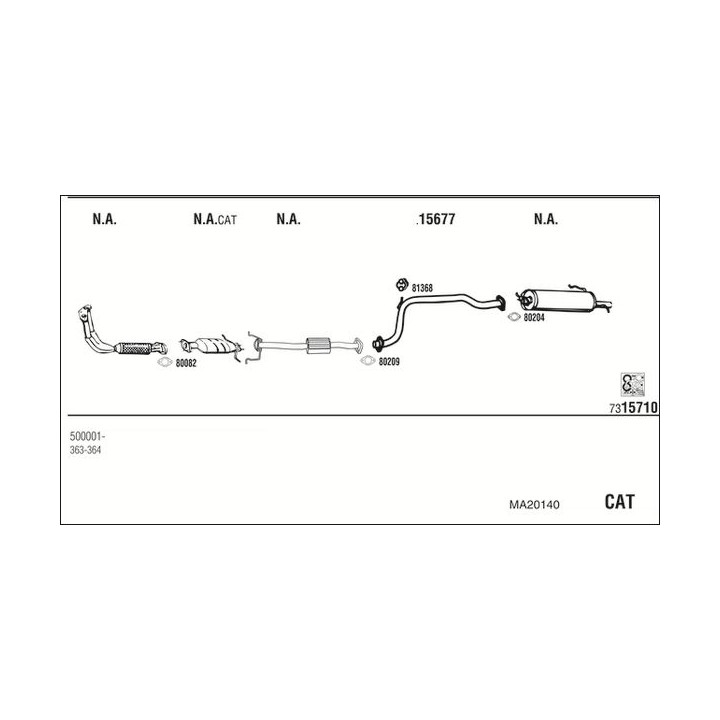 Išmetimo sistema WALKER MA20140