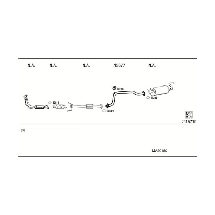 Išmetimo sistema WALKER MA20150