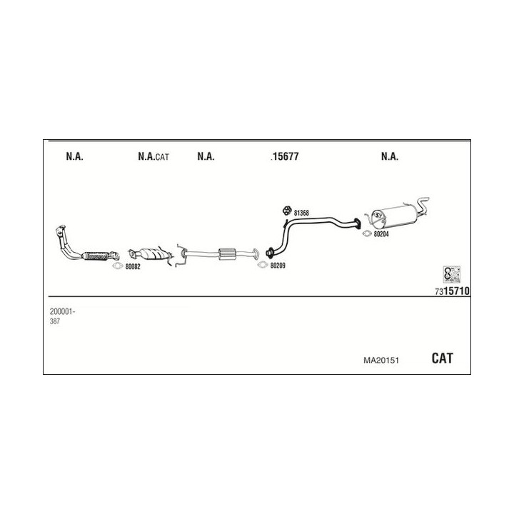 Išmetimo sistema WALKER MA20151