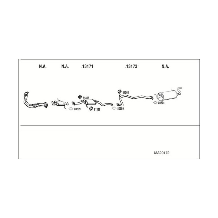Išmetimo sistema WALKER MA20172