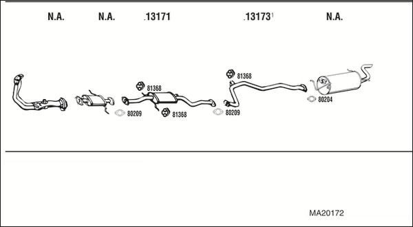 Išmetimo sistema WALKER MA20172