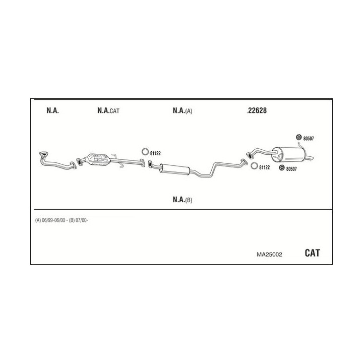 Išmetimo sistema WALKER MA25002