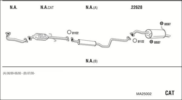 Išmetimo sistema WALKER MA25002