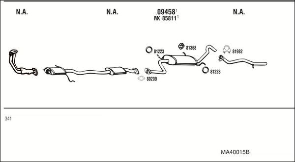 Išmetimo sistema WALKER MA40015B