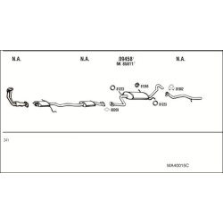 Išmetimo sistema WALKER MA40015C