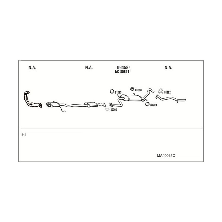 Išmetimo sistema WALKER MA40015C