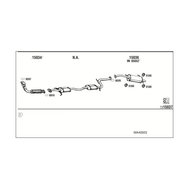 Išmetimo sistema WALKER MA40023