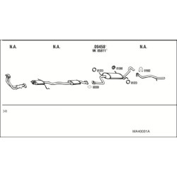 Išmetimo sistema WALKER MA40031A