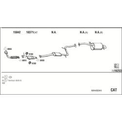 Išmetimo sistema WALKER MA40044