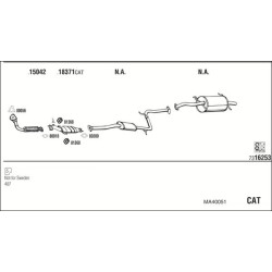 Išmetimo sistema WALKER MA40051