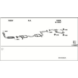 Išmetimo sistema WALKER MA40062A