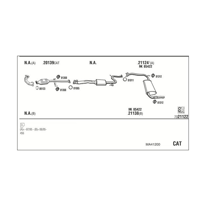 Išmetimo sistema WALKER MA41200