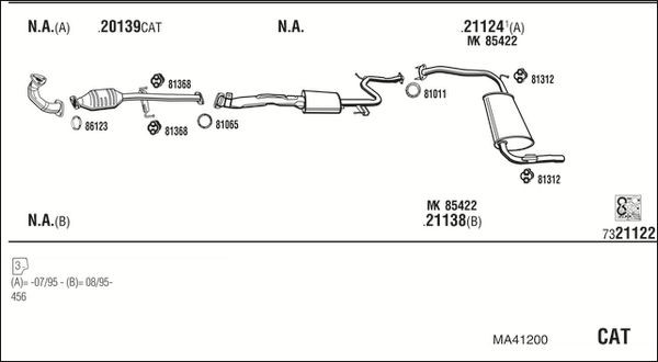 Išmetimo sistema WALKER MA41200