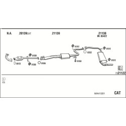 Išmetimo sistema WALKER MA41201