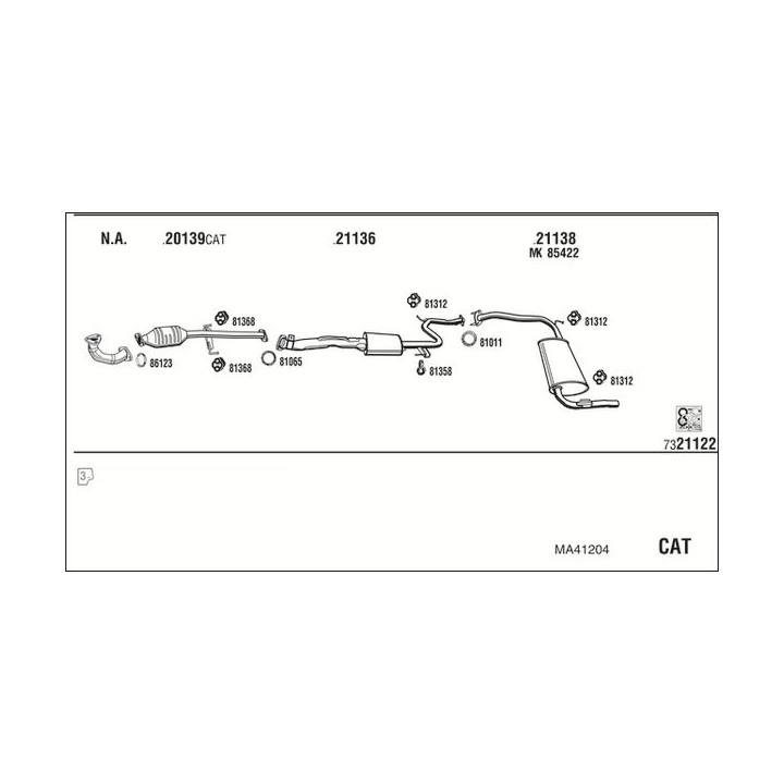 Išmetimo sistema WALKER MA41204
