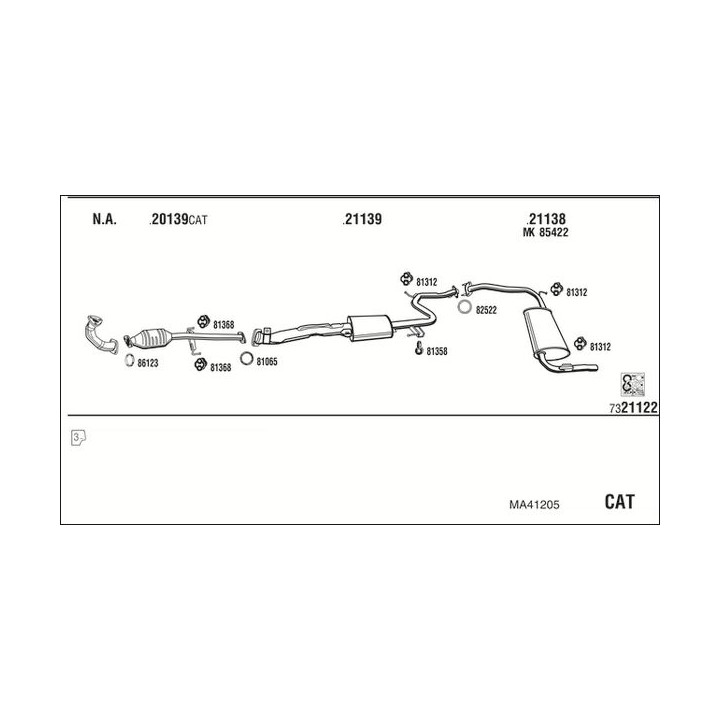 Išmetimo sistema WALKER MA41205