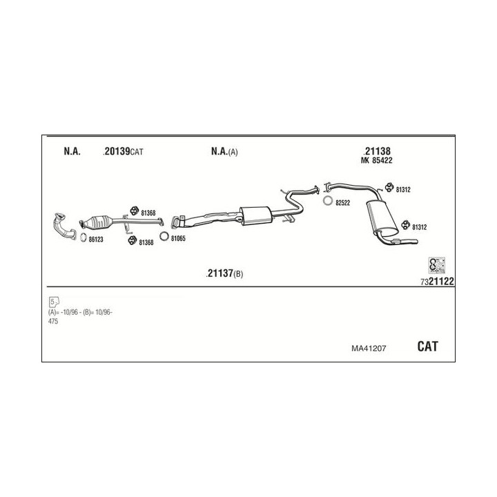 Išmetimo sistema WALKER MA41207