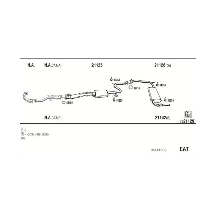 Išmetimo sistema WALKER MA41208