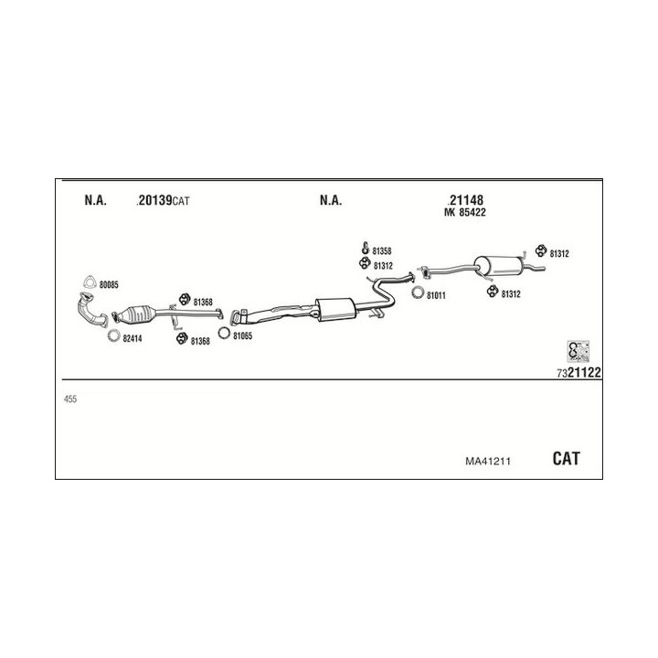 Išmetimo sistema WALKER MA41211