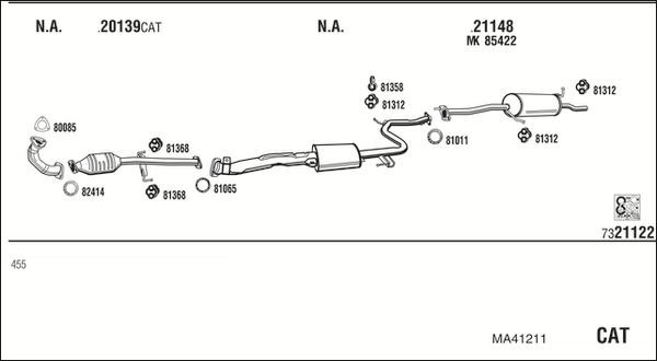 Išmetimo sistema WALKER MA41211
