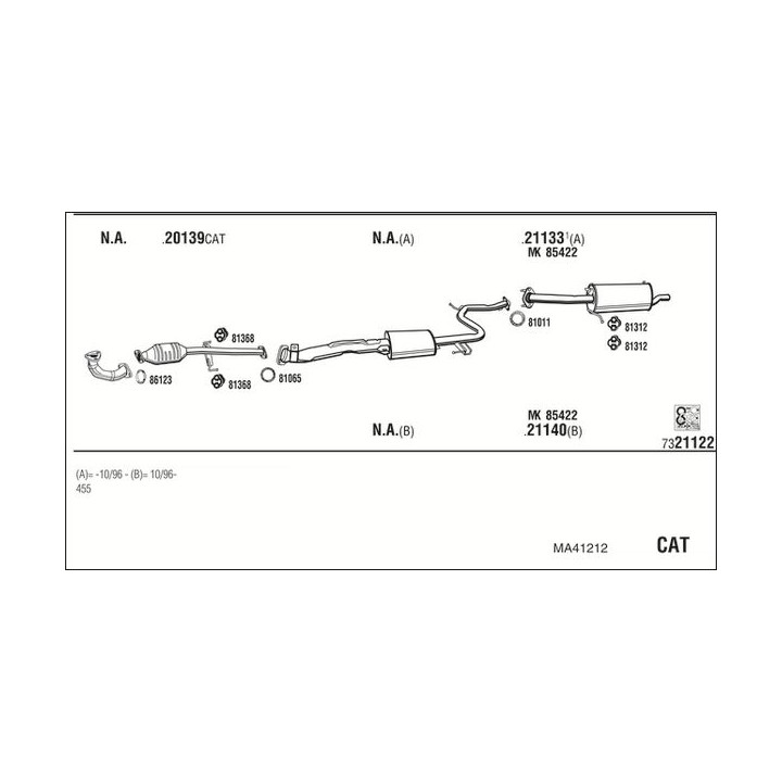 Išmetimo sistema WALKER MA41212