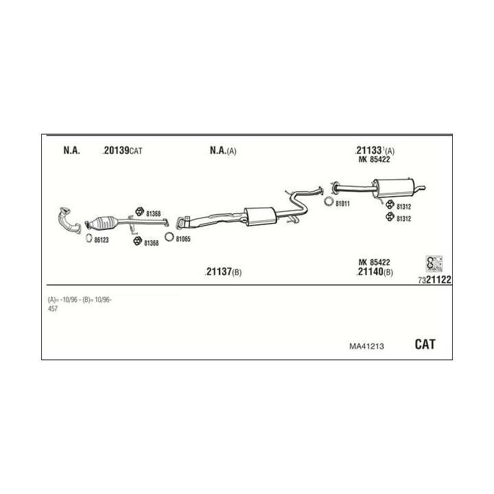 Išmetimo sistema WALKER MA41213