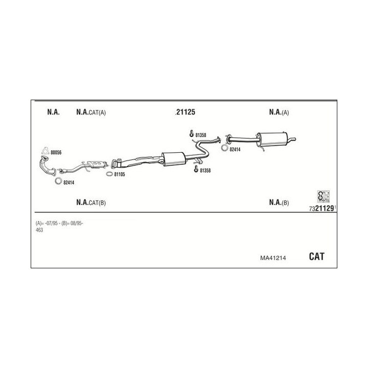 Išmetimo sistema WALKER MA41214