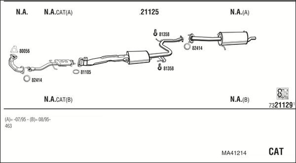 Išmetimo sistema WALKER MA41214
