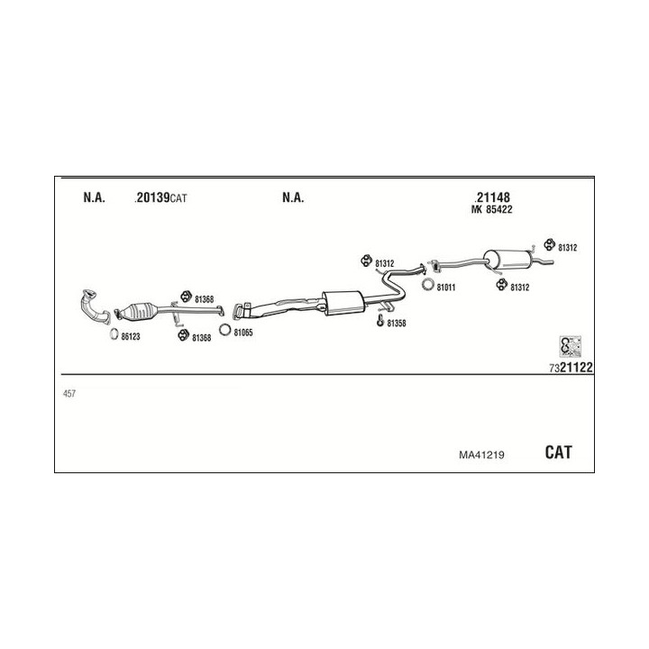 Išmetimo sistema WALKER MA41219