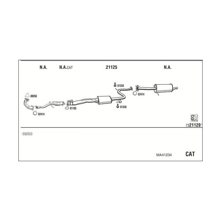 Išmetimo sistema WALKER MA41234