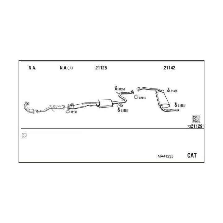 Išmetimo sistema WALKER MA41235