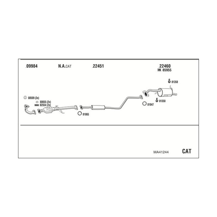 Išmetimo sistema WALKER MA41244