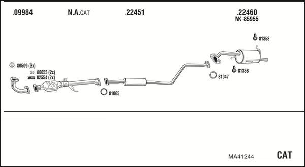 Išmetimo sistema WALKER MA41244