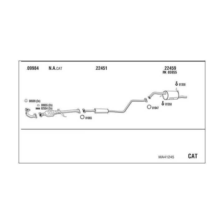 Išmetimo sistema WALKER MA41245