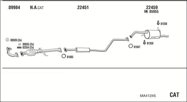 Išmetimo sistema WALKER MA41245