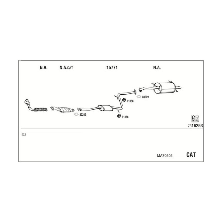 Išmetimo sistema WALKER MA70303