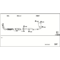 Išmetimo sistema WALKER MA70401