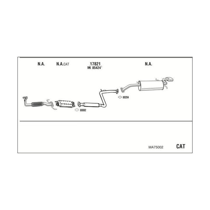 Išmetimo sistema WALKER MA75002