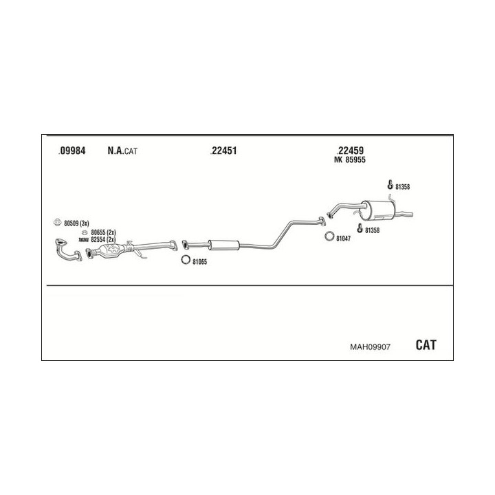 Išmetimo sistema WALKER MAH09907