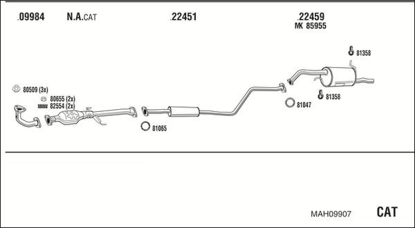 Išmetimo sistema WALKER MAH09907