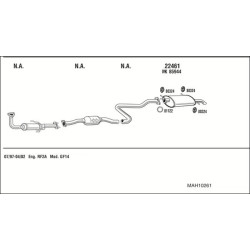 Išmetimo sistema WALKER MAH10261