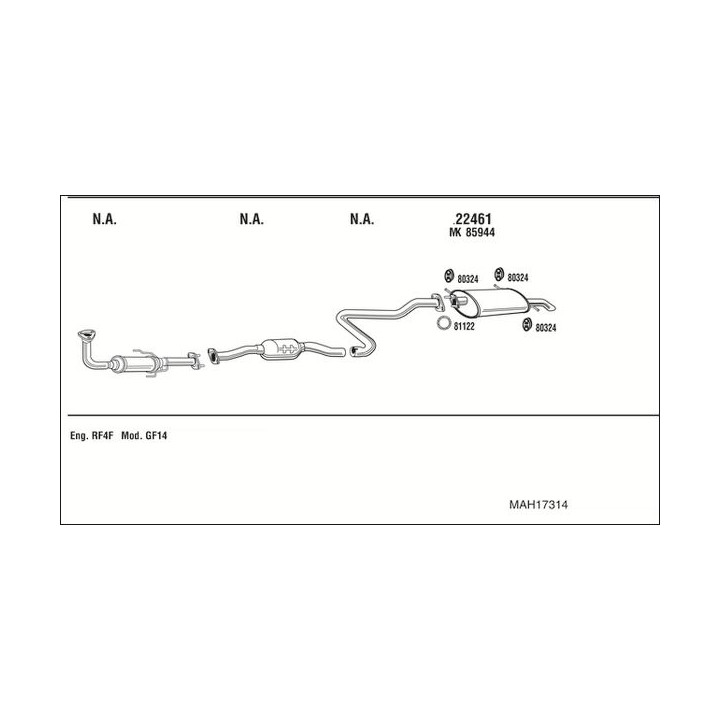 Išmetimo sistema WALKER MAH17314