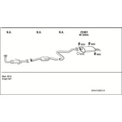 Išmetimo sistema WALKER MAH18831A