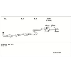 Išmetimo sistema WALKER MAH19180A