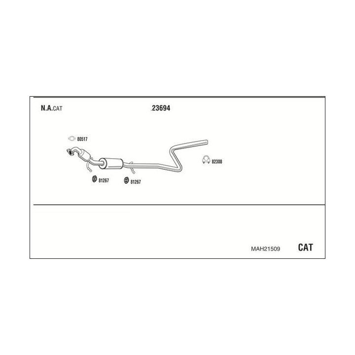 Išmetimo sistema WALKER MAH21509