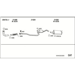 Išmetimo sistema WALKER MAK005369