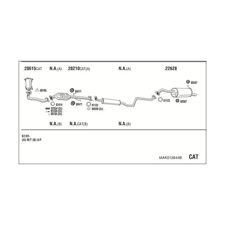 Išmetimo sistema WALKER MAK012644B